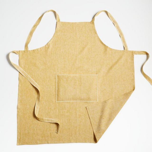 Serged Linen Yellow Apron