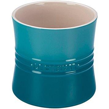 Teal Ceramic Utensil Crock