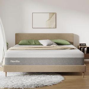 Novilla King Size Mattress, 12 Inch Gel Memory Foam King Mattress for Cool Night & Pressure Relief, Medium Plush Feel with Motion Isolating, Bliss