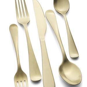 Cambridge Silversmiths Rhiannon Champagne Satin 20-Piece Flatware Set, Service for 4