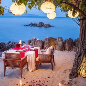 Dinner for two on our honeymoon
