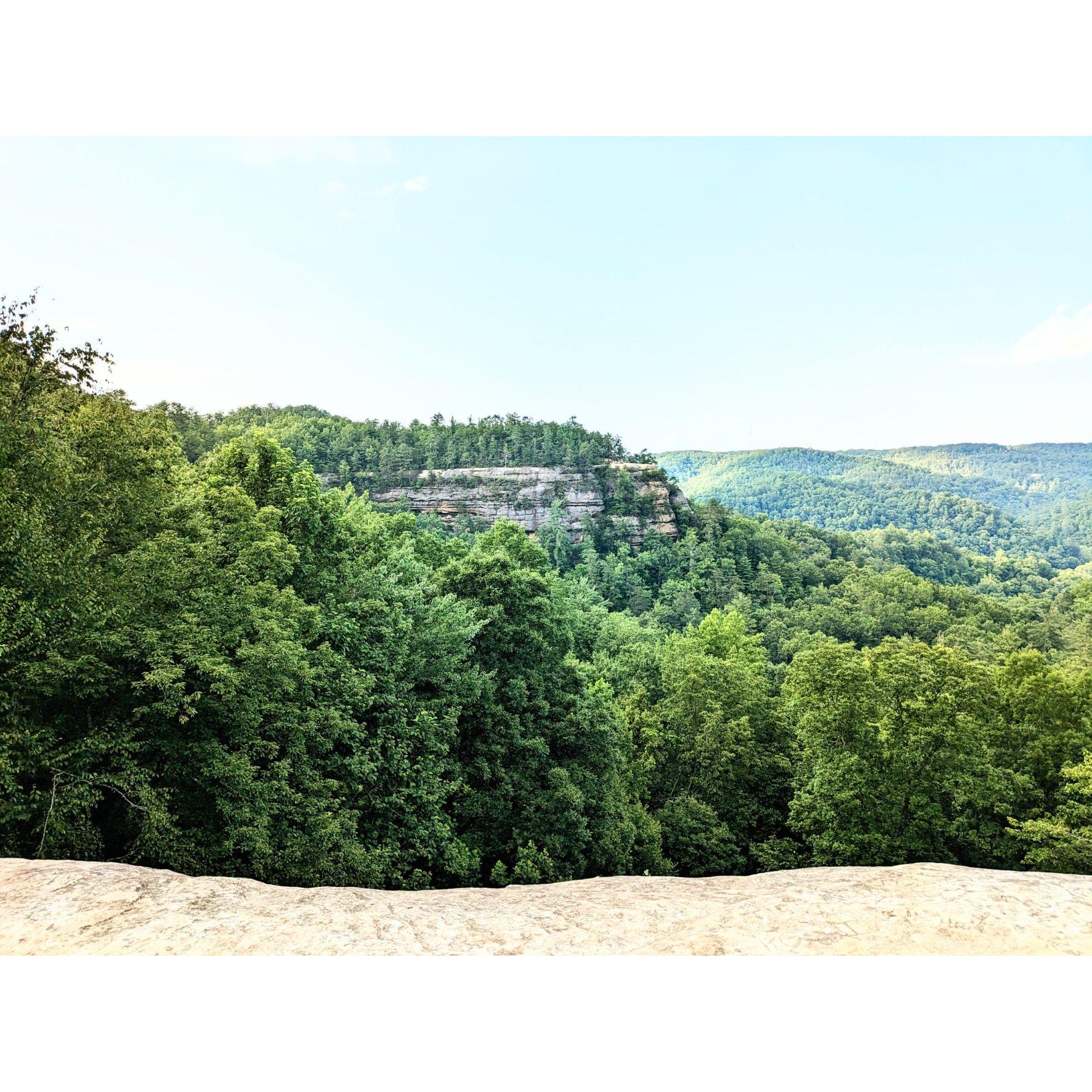 Here's a picture of the ceremony site from natural bridge.