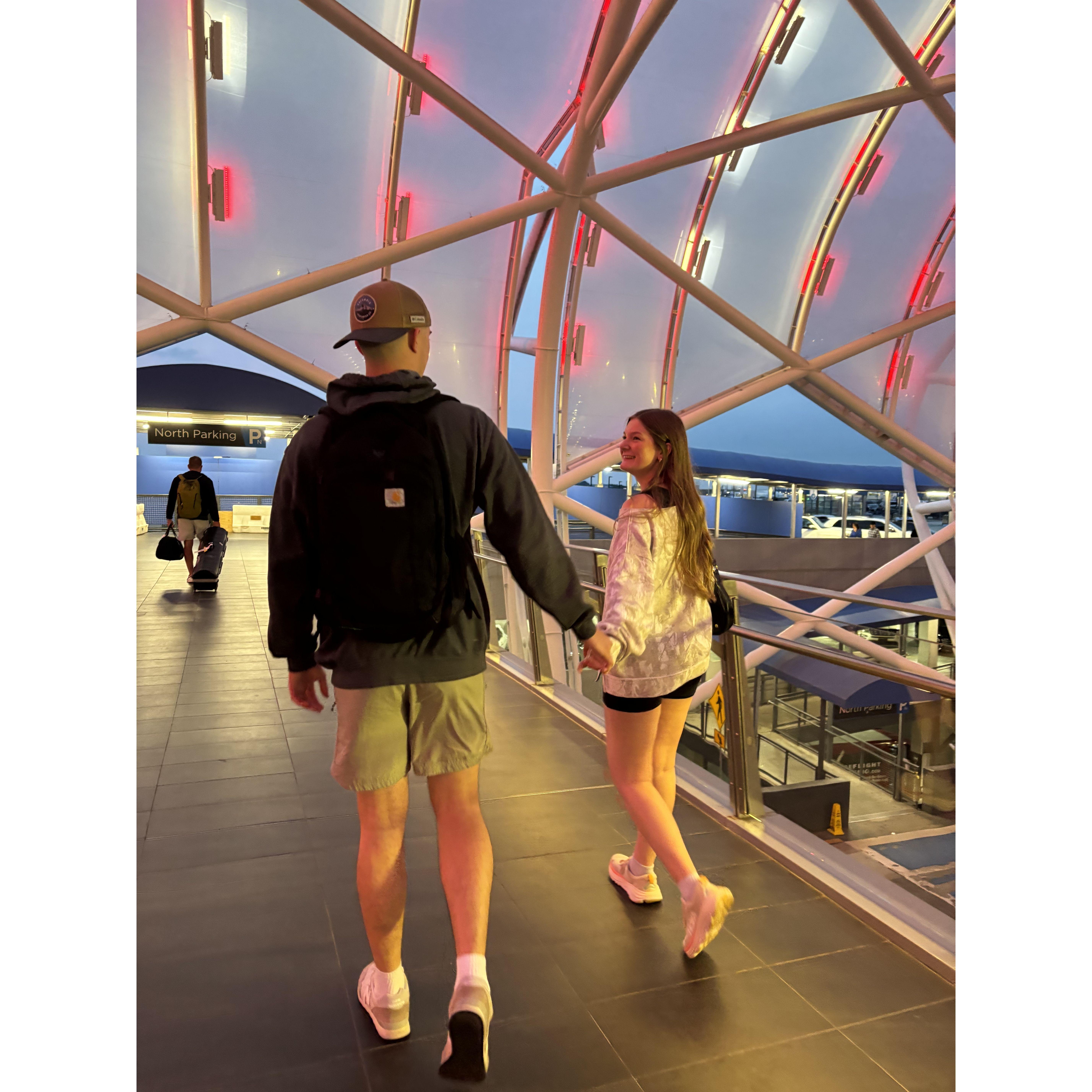 This was the last time I ever had to pick him up...the maid of honor took this picture ;)