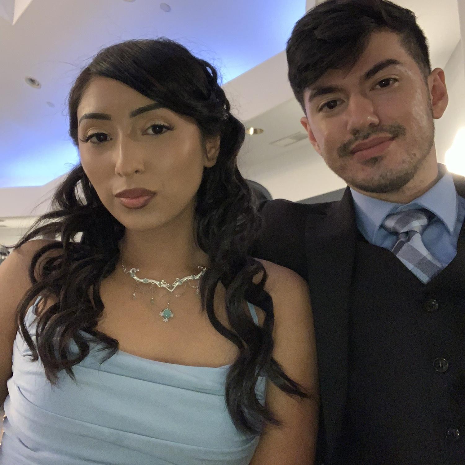 Our first wedding together