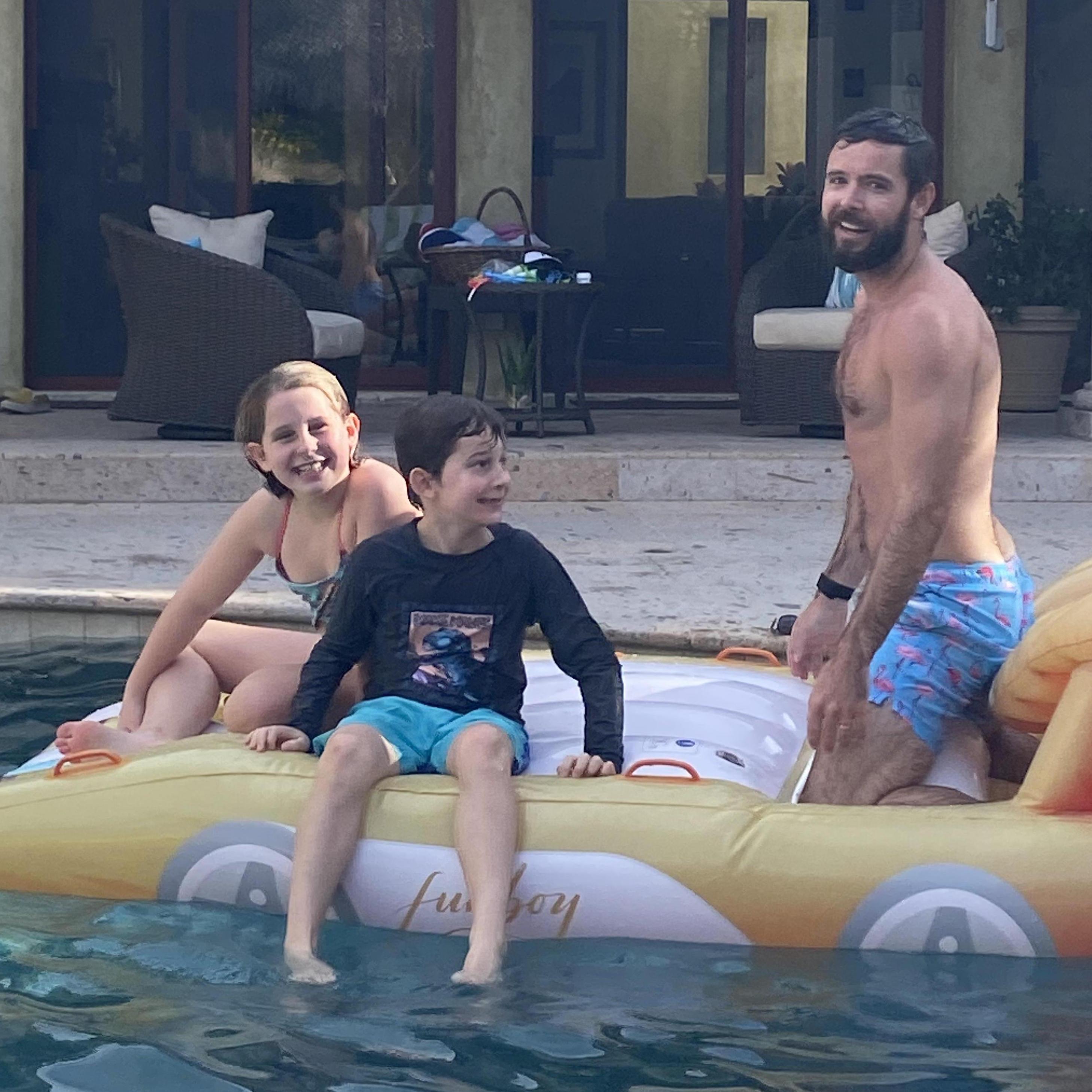 Again, who enjoys the pool more?