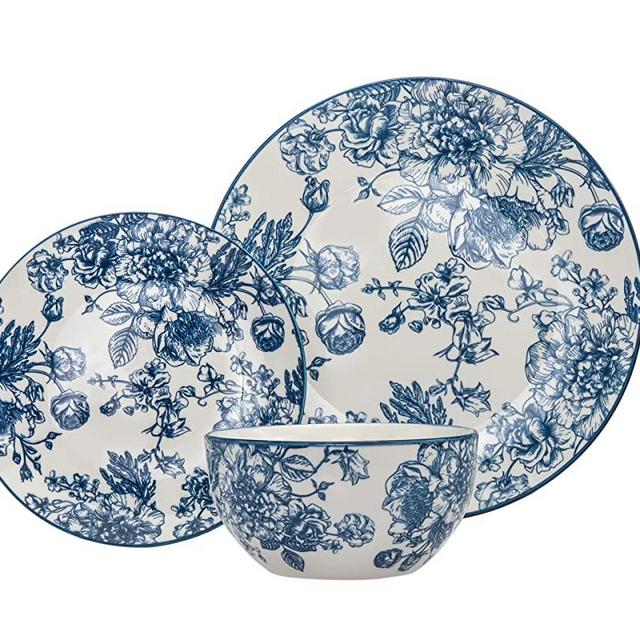 Dinnerware Set Banbury Porcelain Dinner Plate, Salad Plate, Soup Bowl - 12 Piece Set