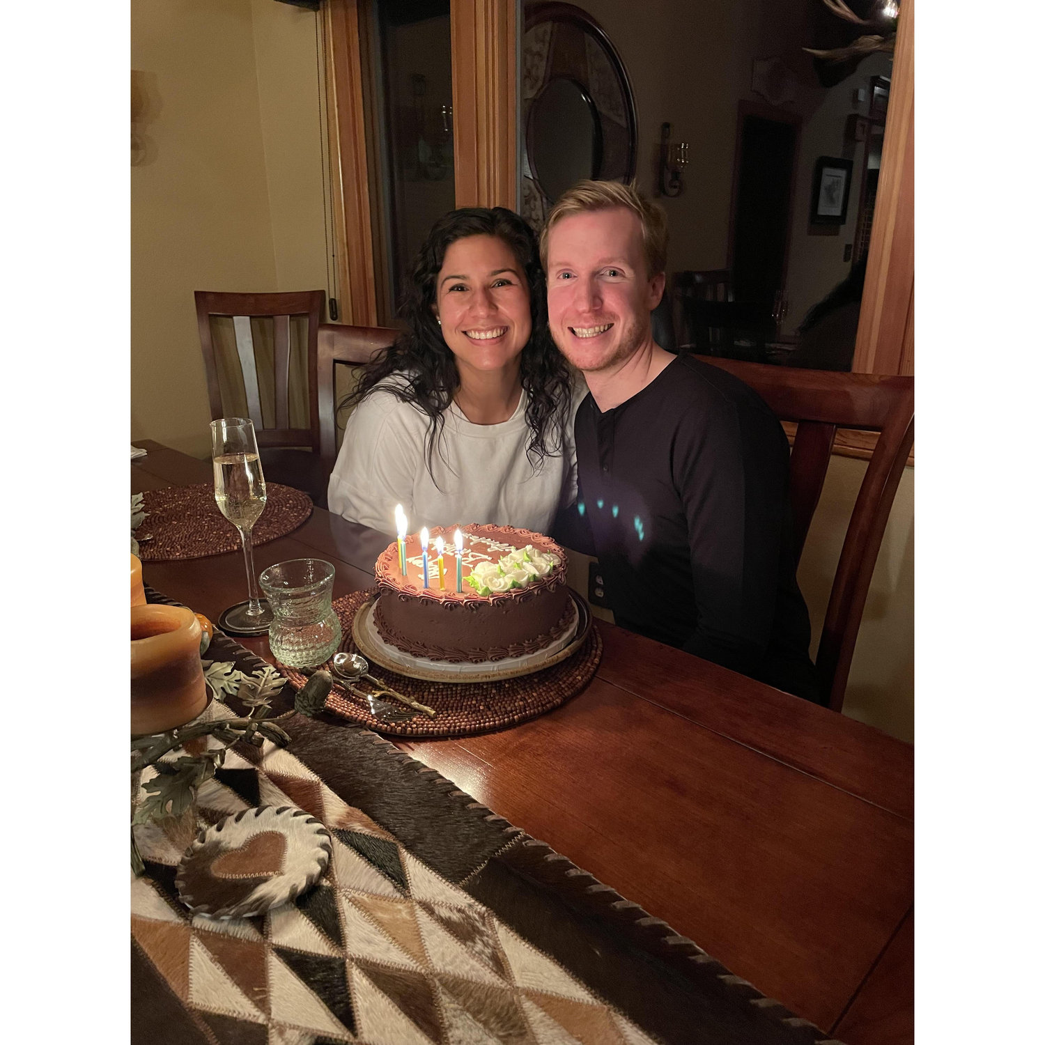 Andrew's birthday up in Lake Arrowhead