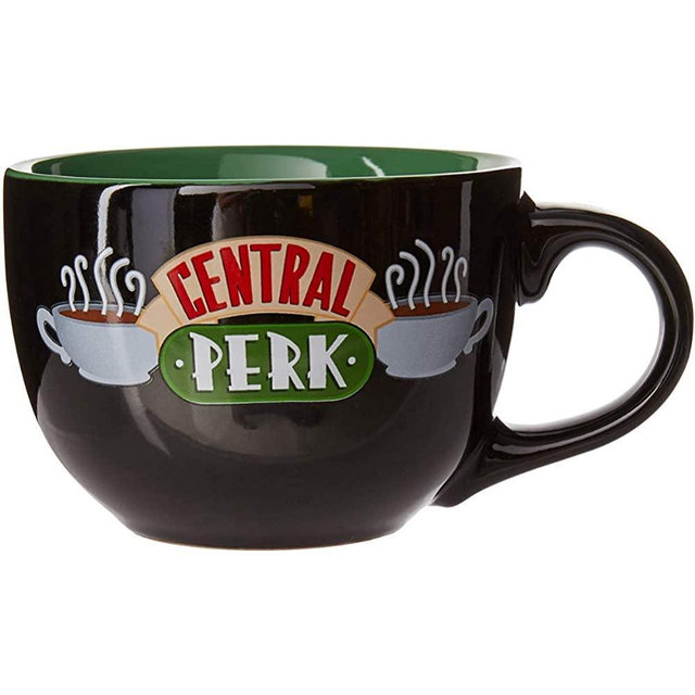 Silver Buffalo Friends Central Perk Logo Ceramic Soup Mug, 24-oz, Multicolor