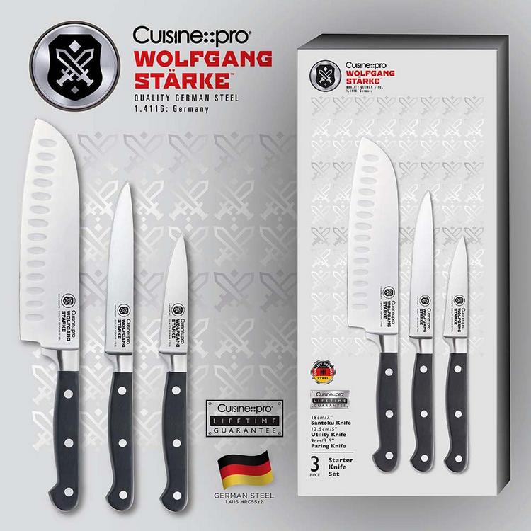 Cuisine::pro DAISHO 6-Piece Stainless Steel Knife Set with Nara
