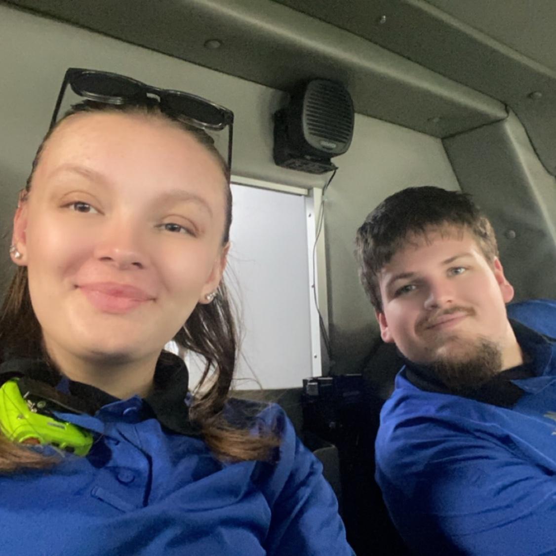 our first shift together on the ambulance