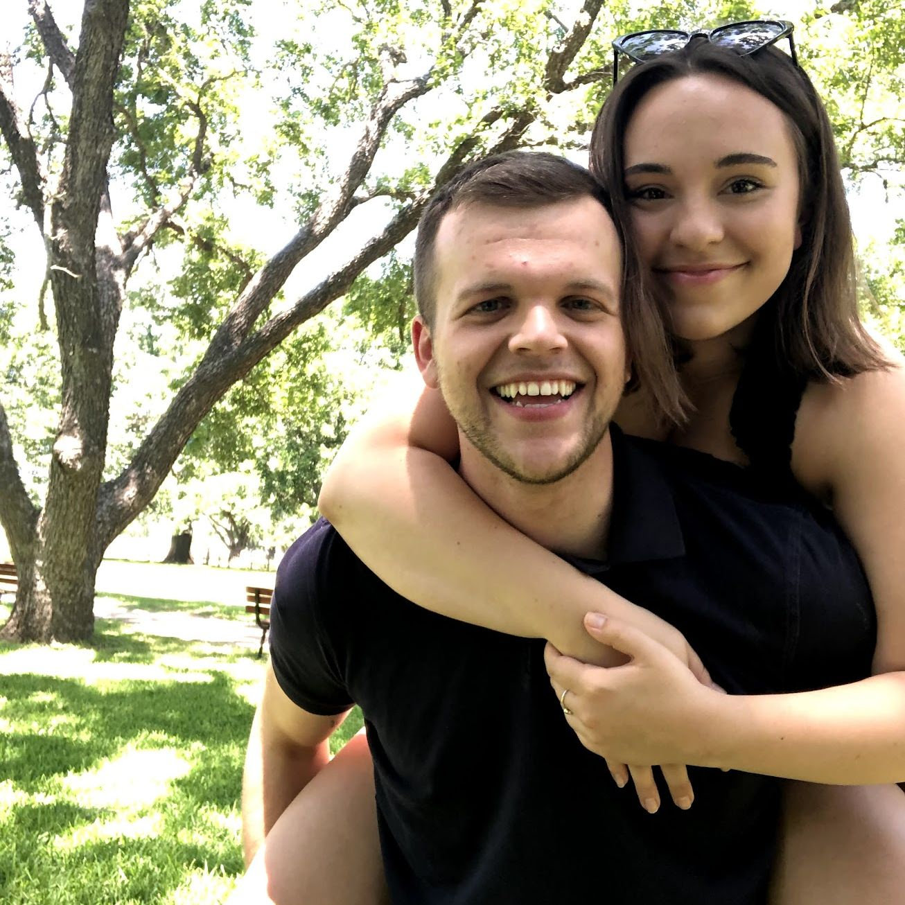 This was the first picture we took as a couple, while visiting an empty LBJ State Park during the early days of the pandemic.