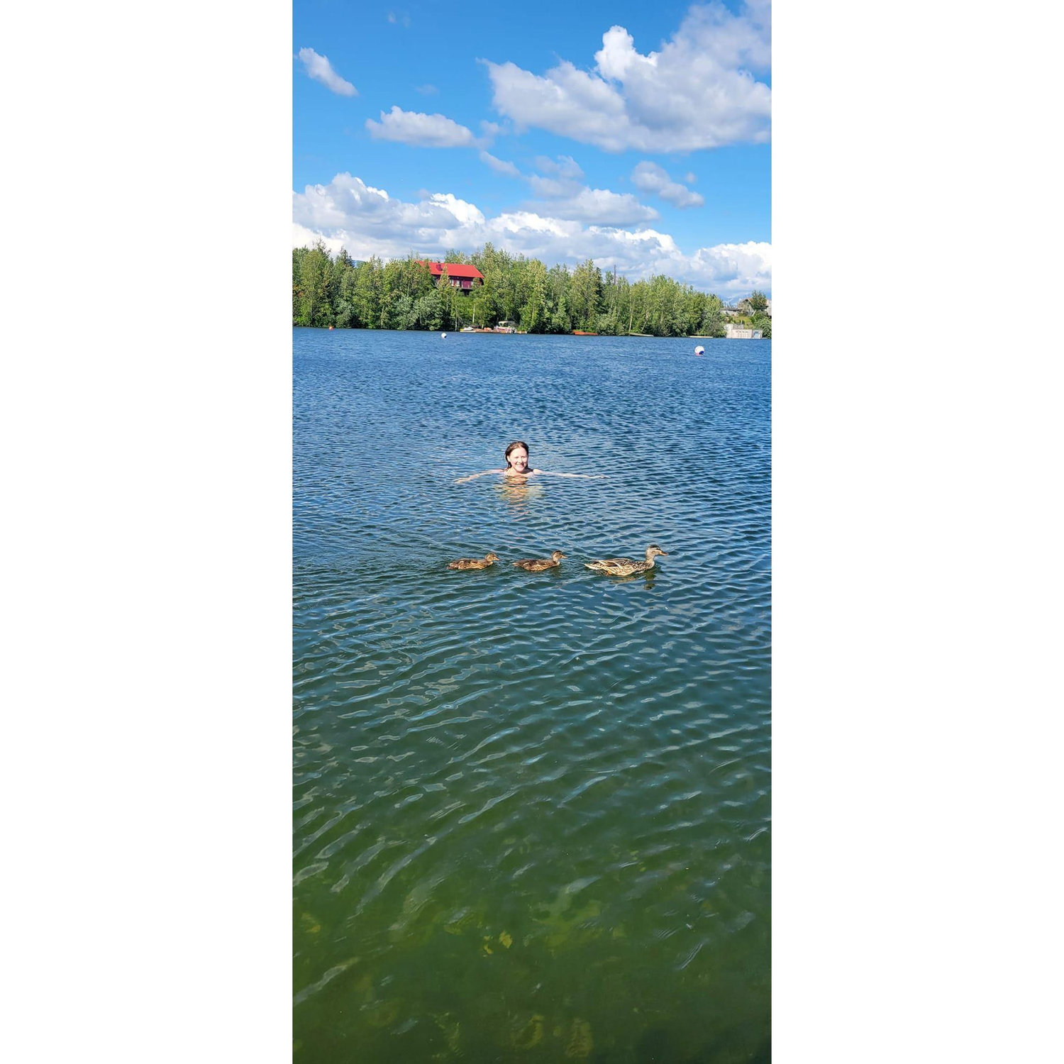 Olivia swimming in Wasilla, AK.