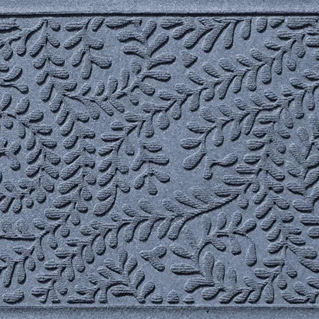 Bungalow Flooring Waterhog Doormat, 2' x 3' Made in USA, Durable and Decorative Floor Covering, Skid Resistant, Indoor/Outdoor, Water-Trapping, Boxwood Collection, Bluestone