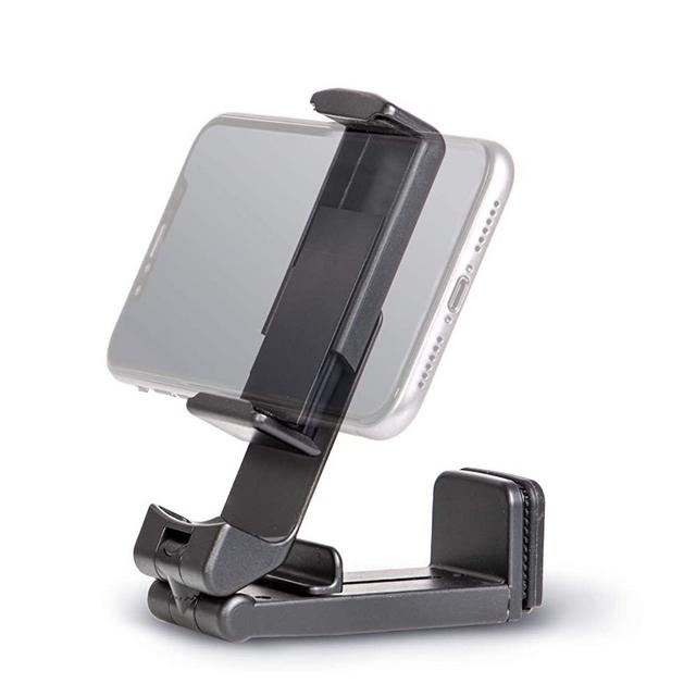 Universal Airplane in Flight Phone Mount. Handsfree Phone Holder for Desk with Multi-Directional Dual 360 Degree Rotation. Pocket Size Travel Essential Accessory for Flying. (2 Units)