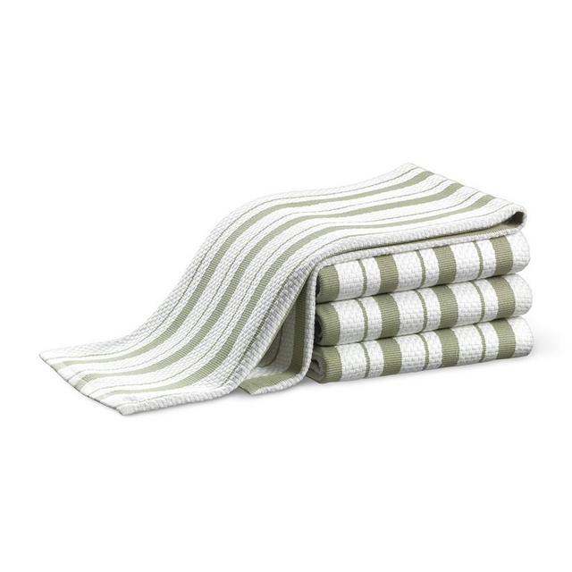 Williams Sonoma Classic Striped Towels, Set of 4, Sage