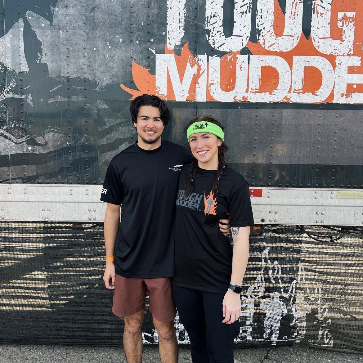 Convinced Calvin to do his first tough mudder with me! This was my 3rd, we survived running over 9 miles and 30 obstacles!