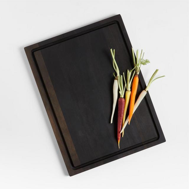 Crate & Barrel Ebonized Face-Grain Cutting Board 20"x15"x0.75"