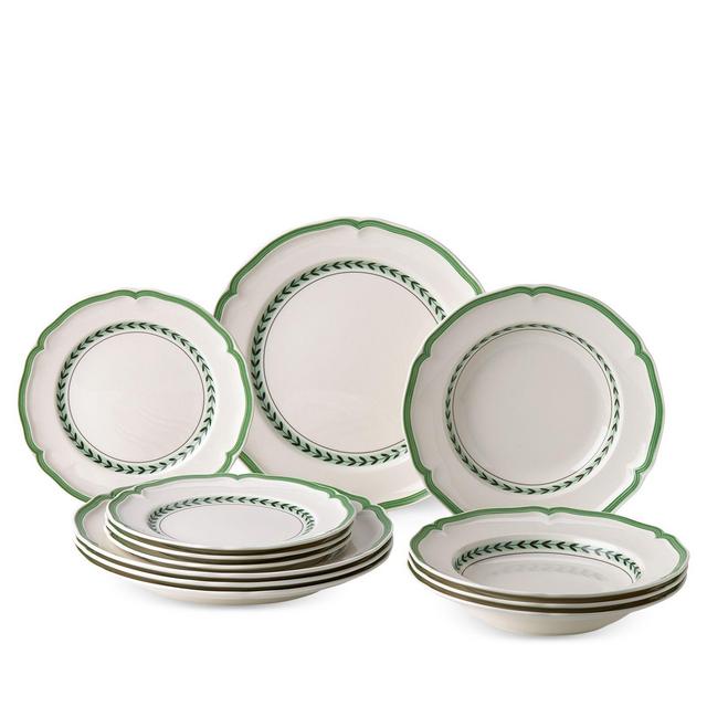 Villeroy & Boch French Garden Green Line 12 Piece Dinnerware Set