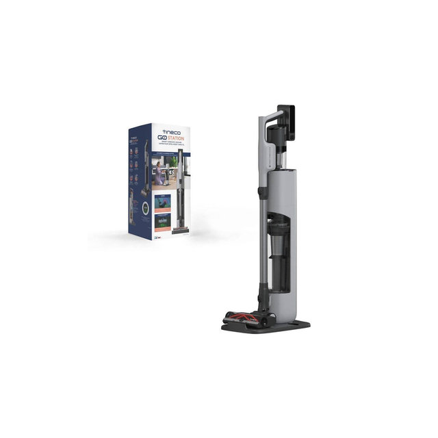 Tineco GO Station Cordless Stick Vacuum with Auto-Empty Charging Station and Advanced 3D Sense Brush Gray ST508