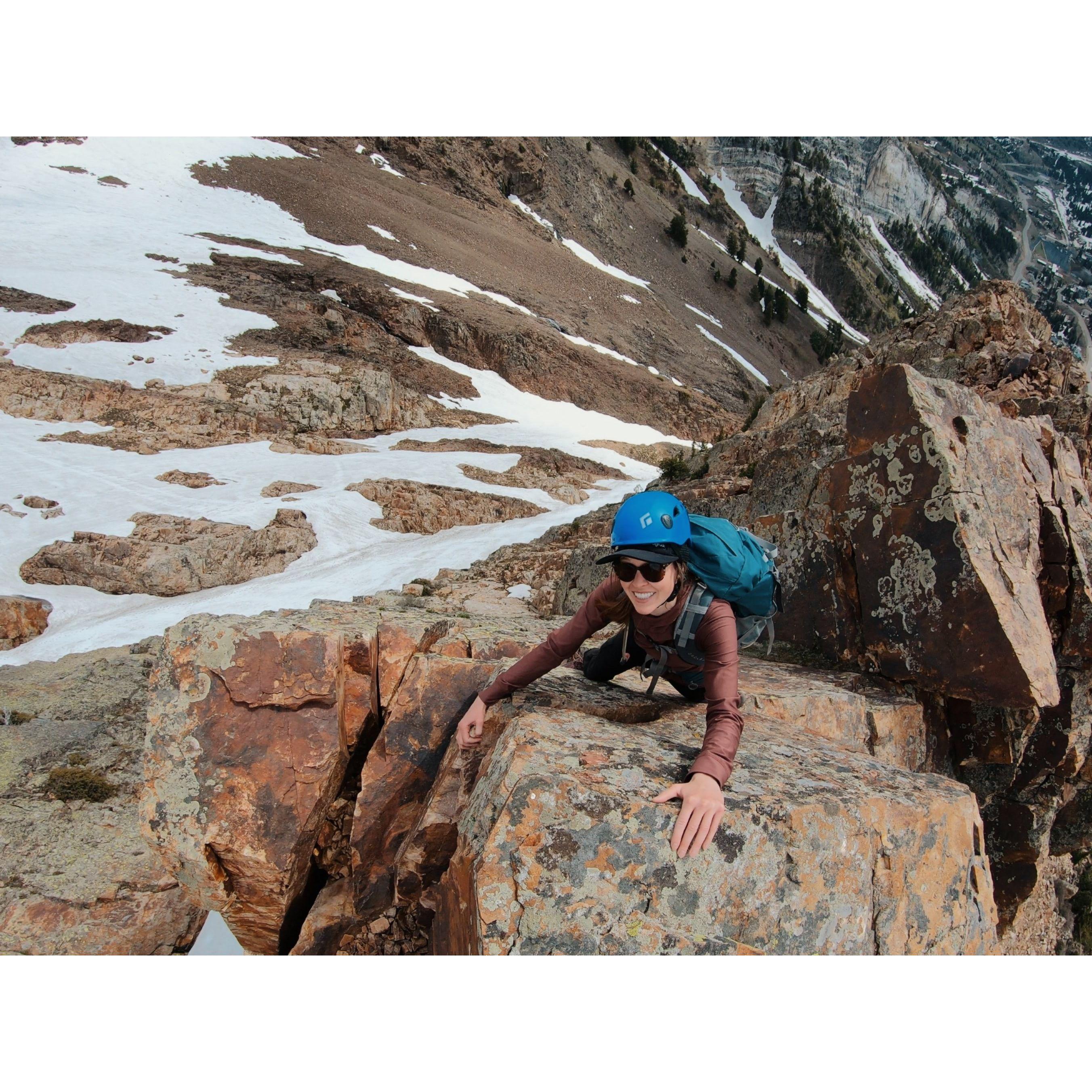Tori's first climb up the South Ridge