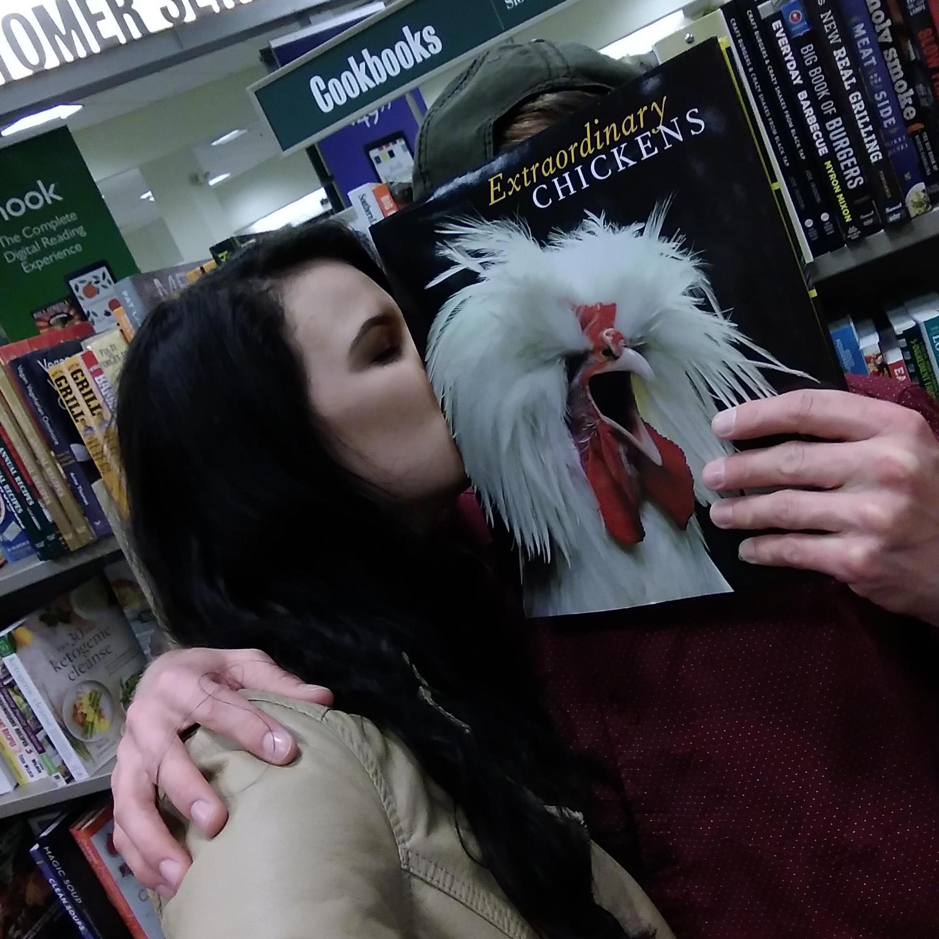 This was one of our very first dates, Valentine's Day! We had dinner and then randomly went to Barnes and Noble and just had fun being silly together.