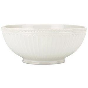 Lenox French Perle Groove Collection White Serving Bowl