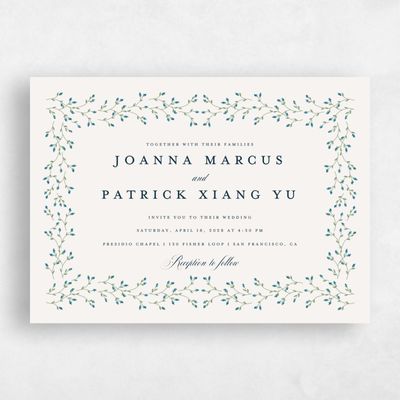 Light Oatmeal, Beige Wedding Invitation - Ginevra Landscape