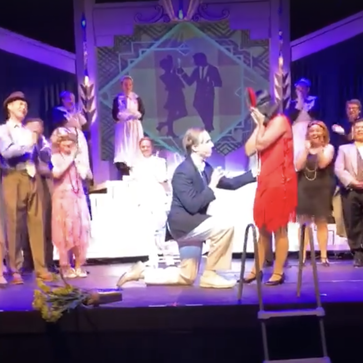 Friday 09/13/2019 Ben and Punawai celebrated their two years together, meeting in theatre and on August 9, Ben proposed to Emily-Rae right there on the Great Gatsby stage.  It was a special night!