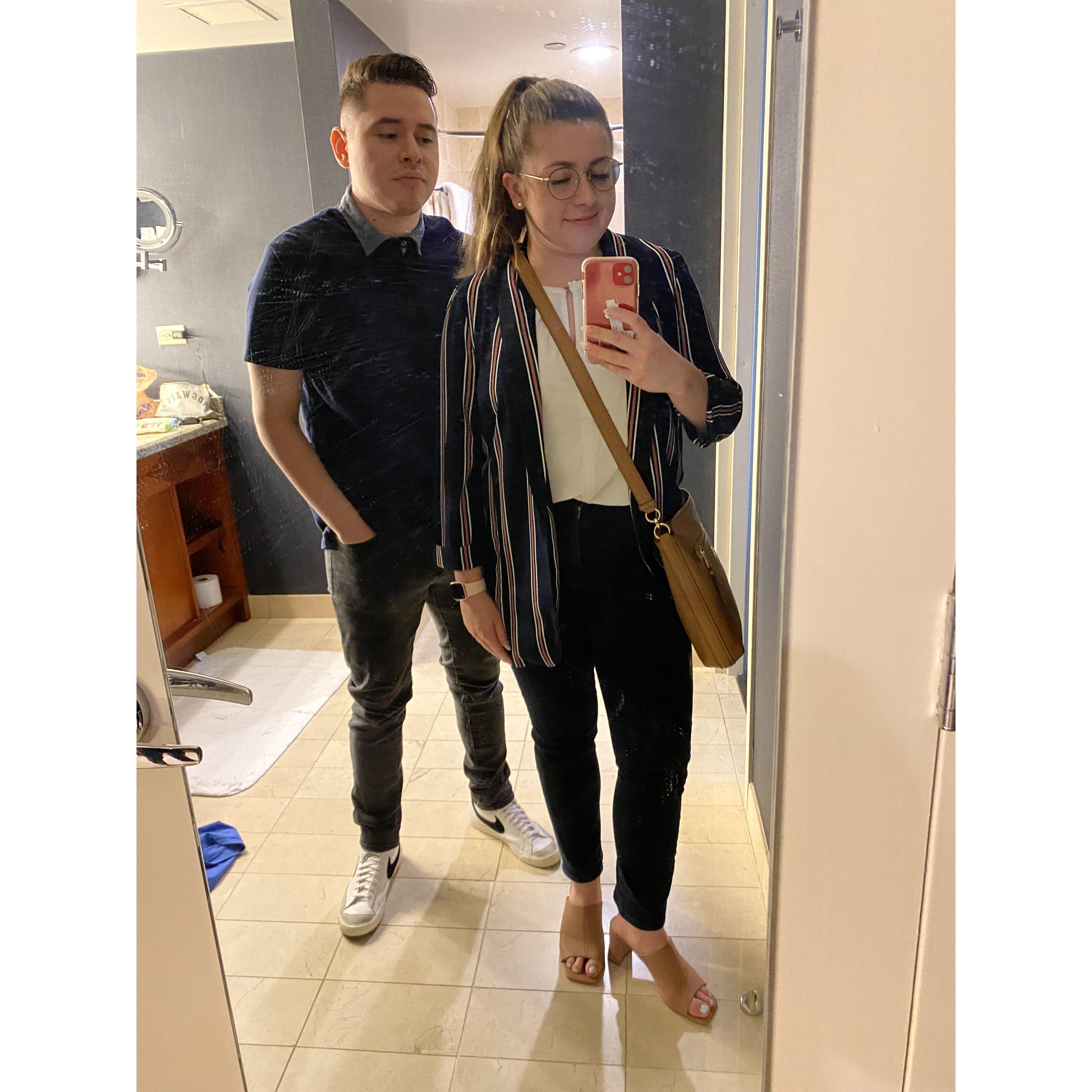 Our first night in Chicago in June 2021.