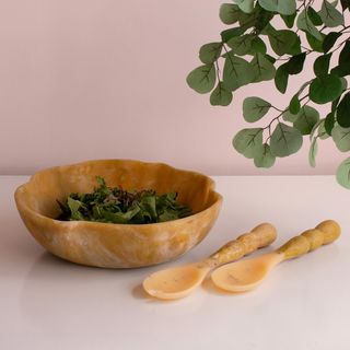 Resin Sorbet Large Wavy Round Bowl