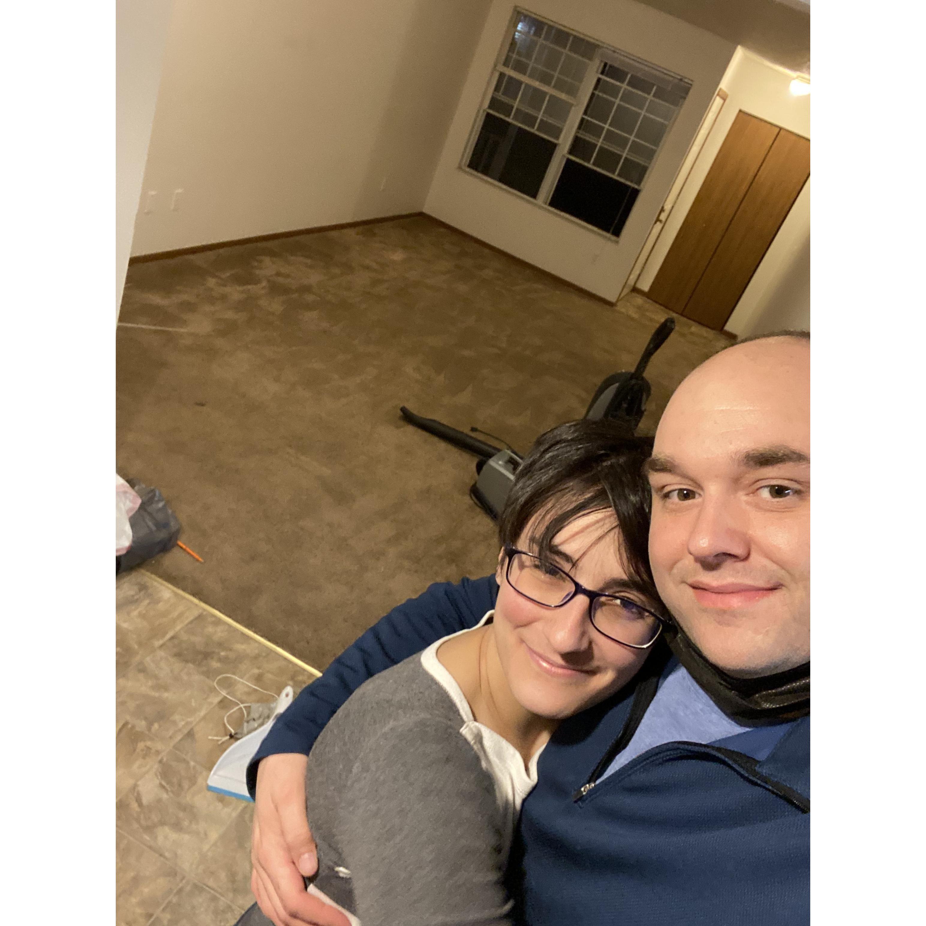 Moving day, it was bittersweet to leave our apartment.