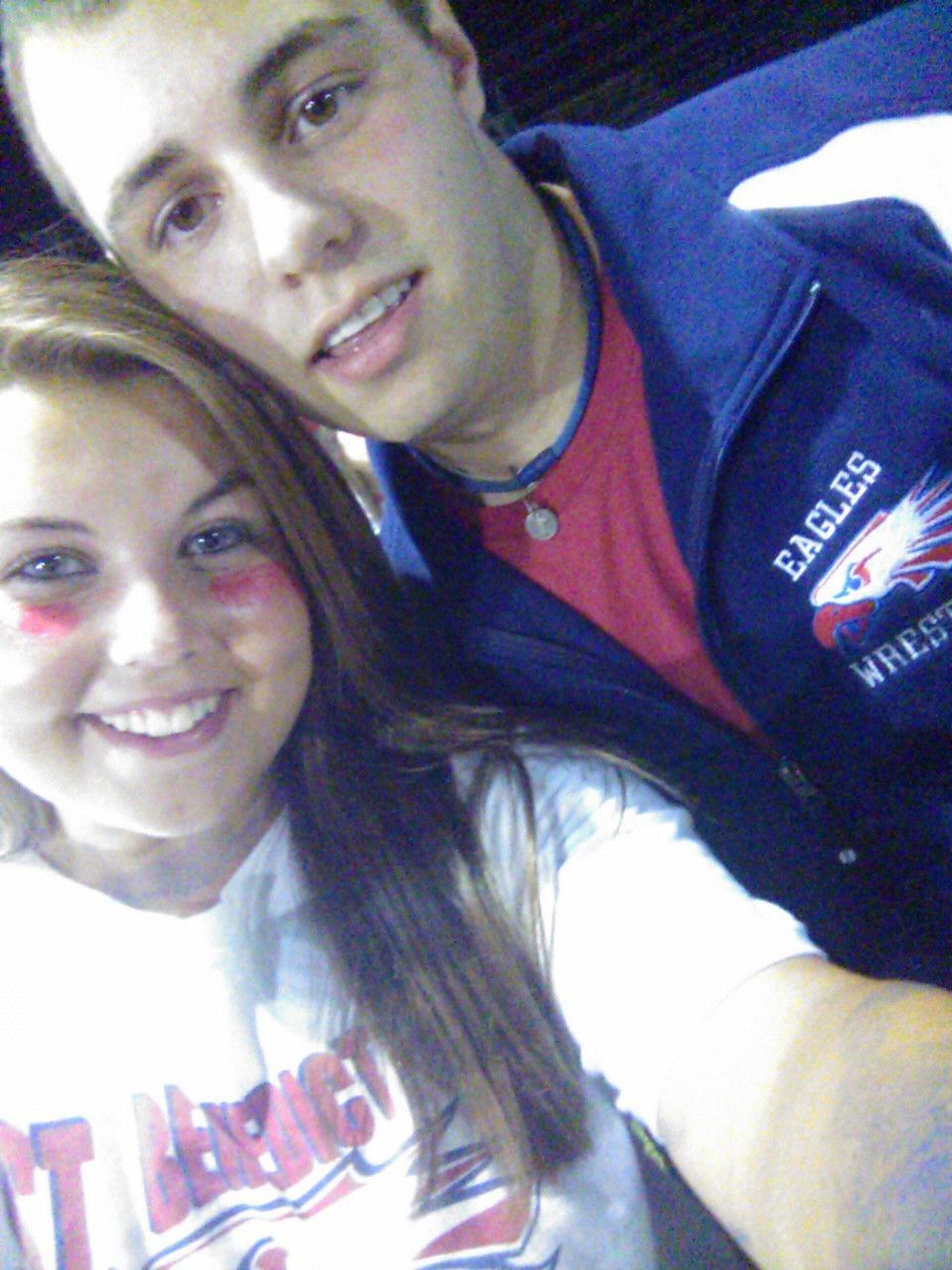 The first picture we ever took together at our first high school football game as freshmen