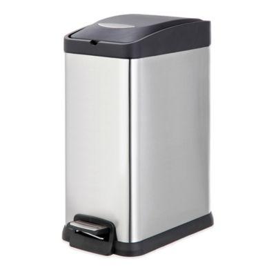 SALT™ Stainless Steel Rectangular 15-Liter Pedal Trash Bin