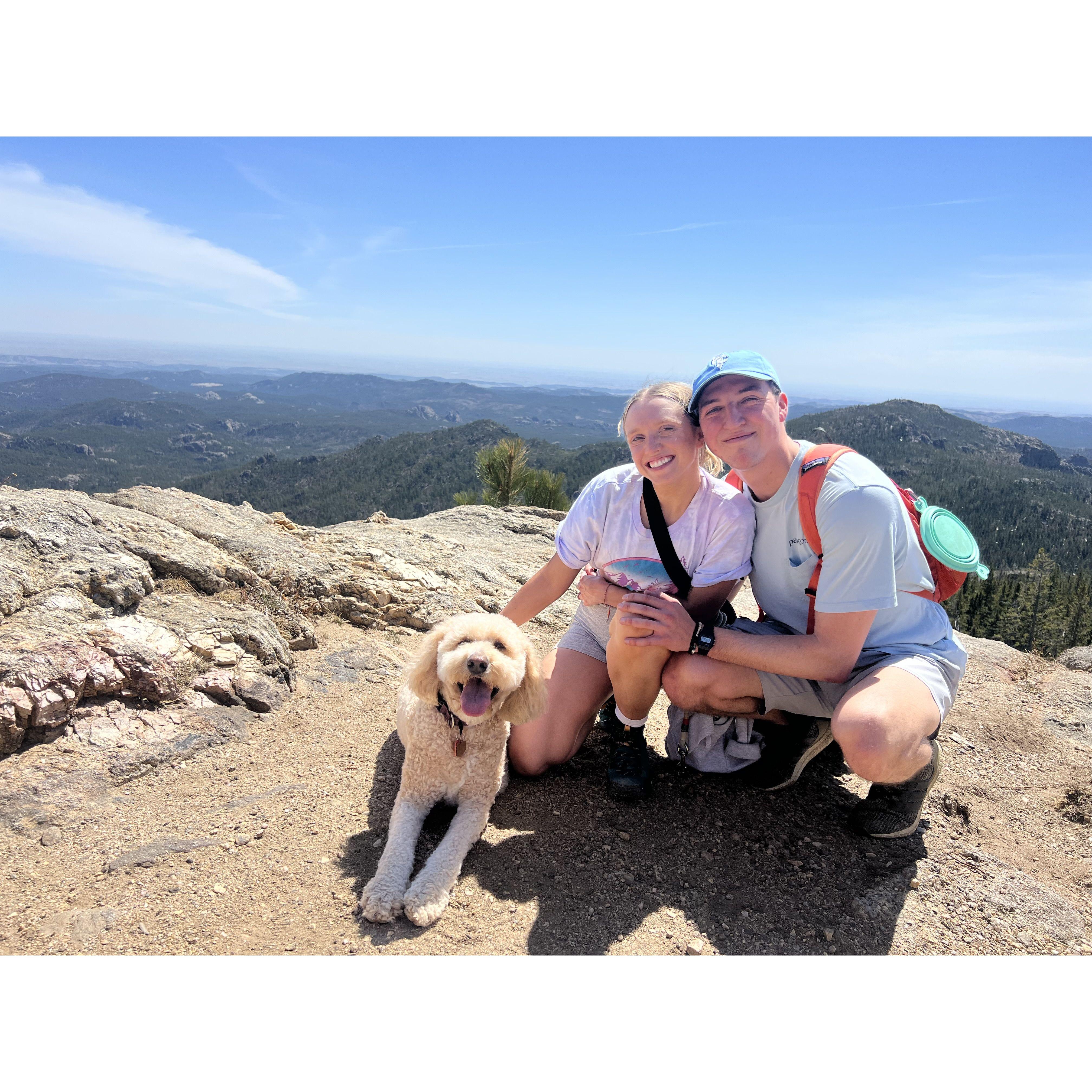 The hike the morning of the proposal