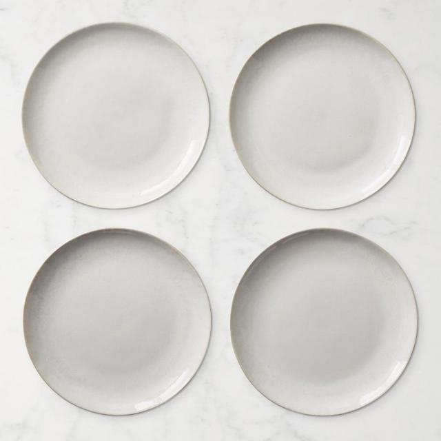 Cyprus Reactive Glaze Salad Plates, Set of 8, White