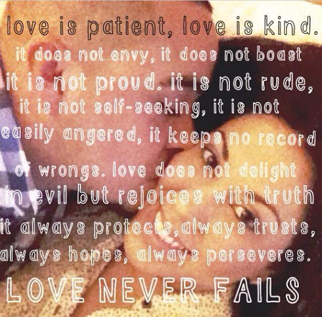 Love never fails