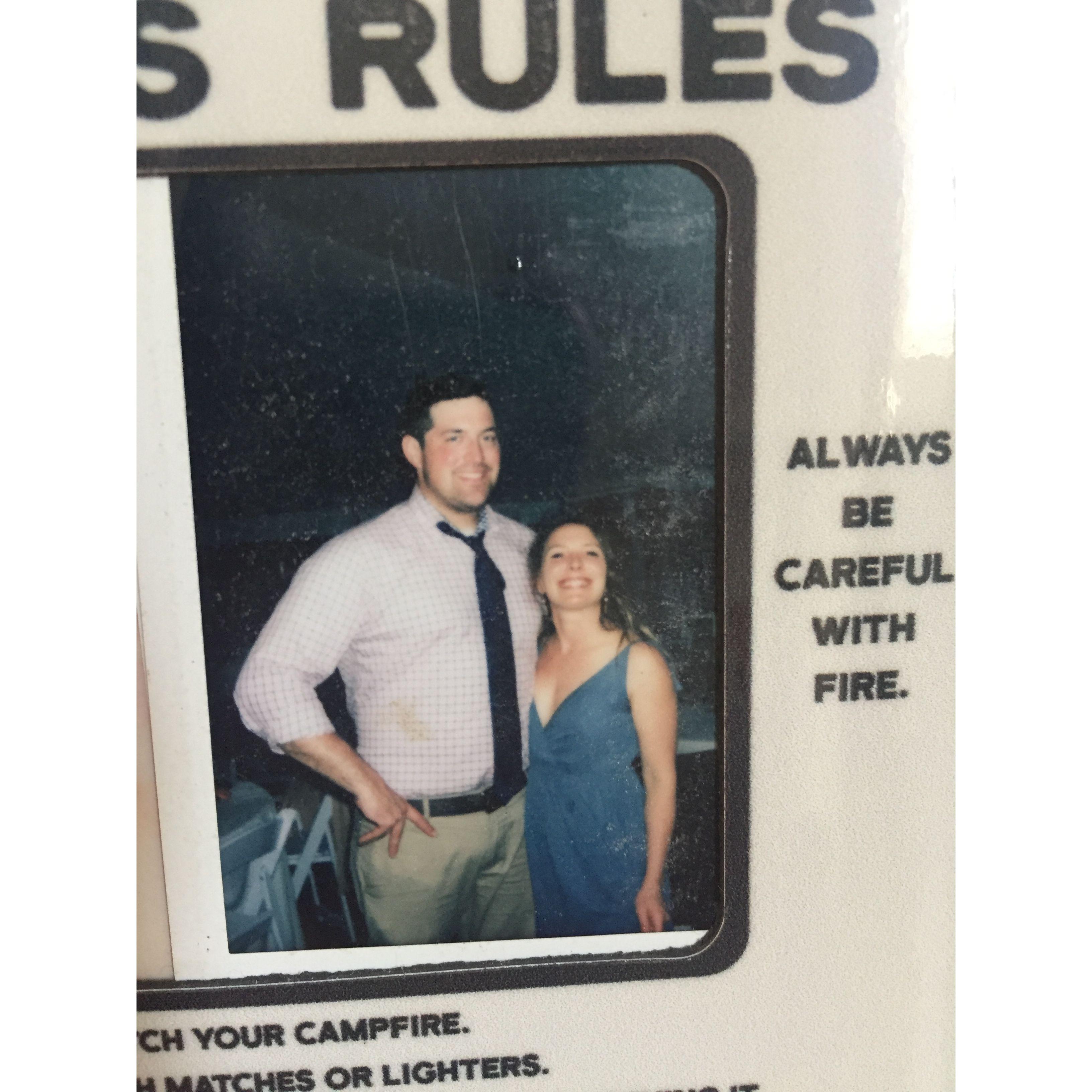 Before the hootin' and hollerin' happened at Caroline and Chris' wedding in '18