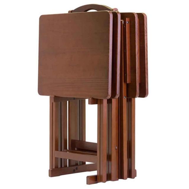 Winsome Wood 94533 Alex 5-PC Set Snack Table, Walnut