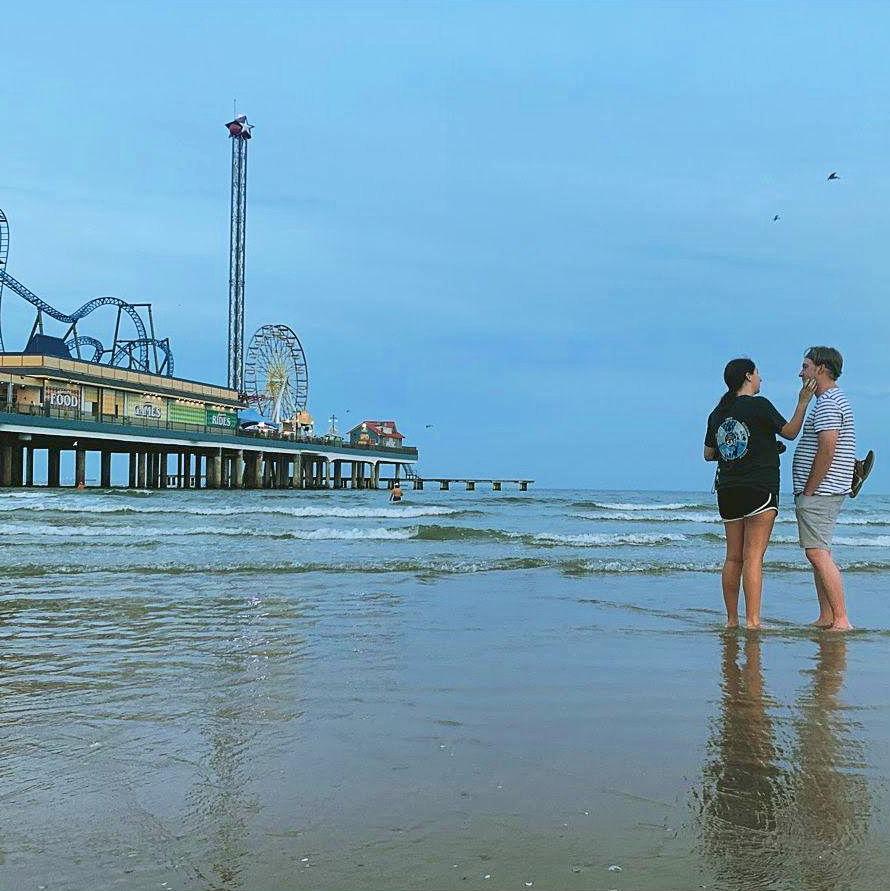 Drove down to Galveston, Texas on May 29, 2020 to get in some beach time while Ethan's mom and sister visited us in our new apartment and city.