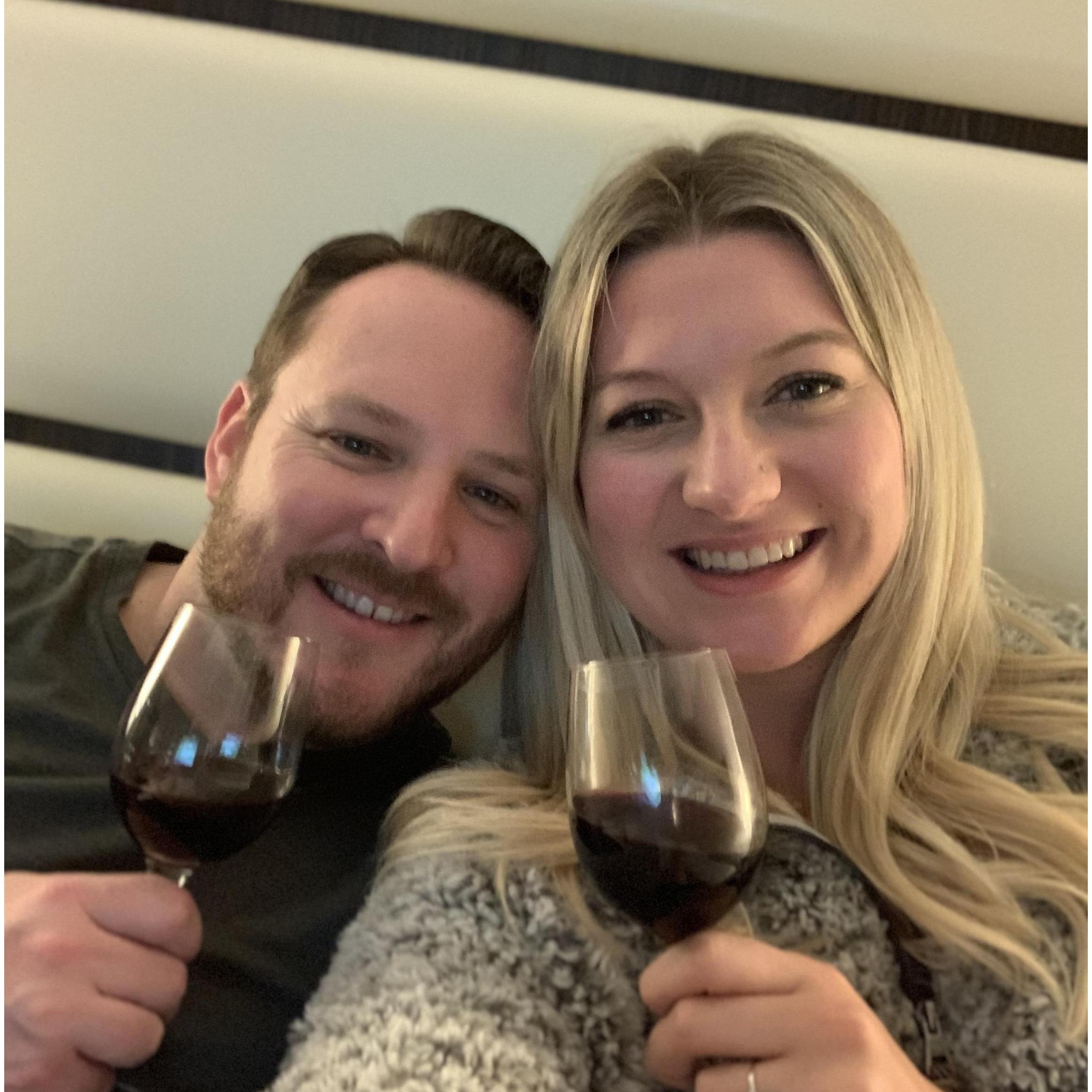 Celebrating after taking our engagement photos with our AMAZING Photographer! (November 2020)