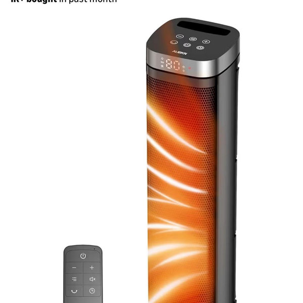 Portable Space Heater, 1500W Ceramic Heating Fan with Thermostat, Remote Control, 3 Heating Modes, 70° Oscillation, Ideal for Office, Home, and Bedroom Use