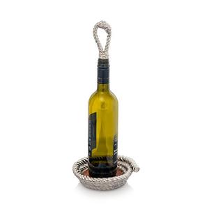 Michael Aram Rope Wine Coaster & Stopper Set