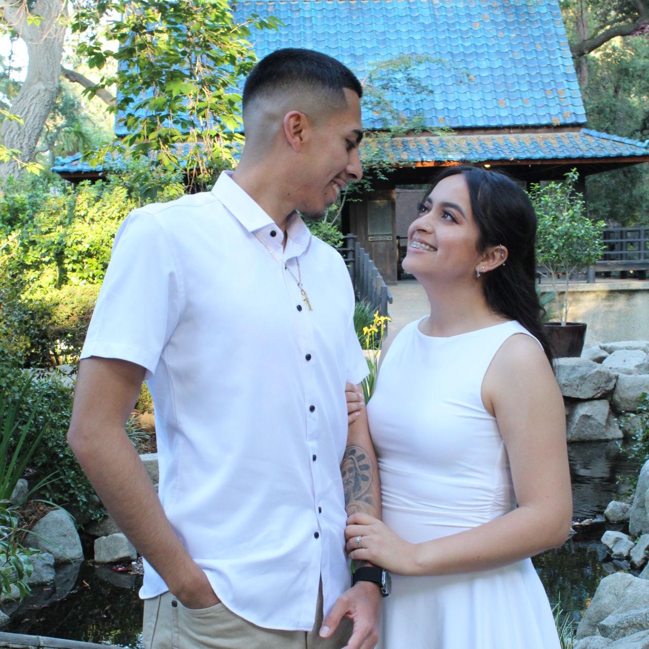 Our first set of engagement pictures in the spring flowers.