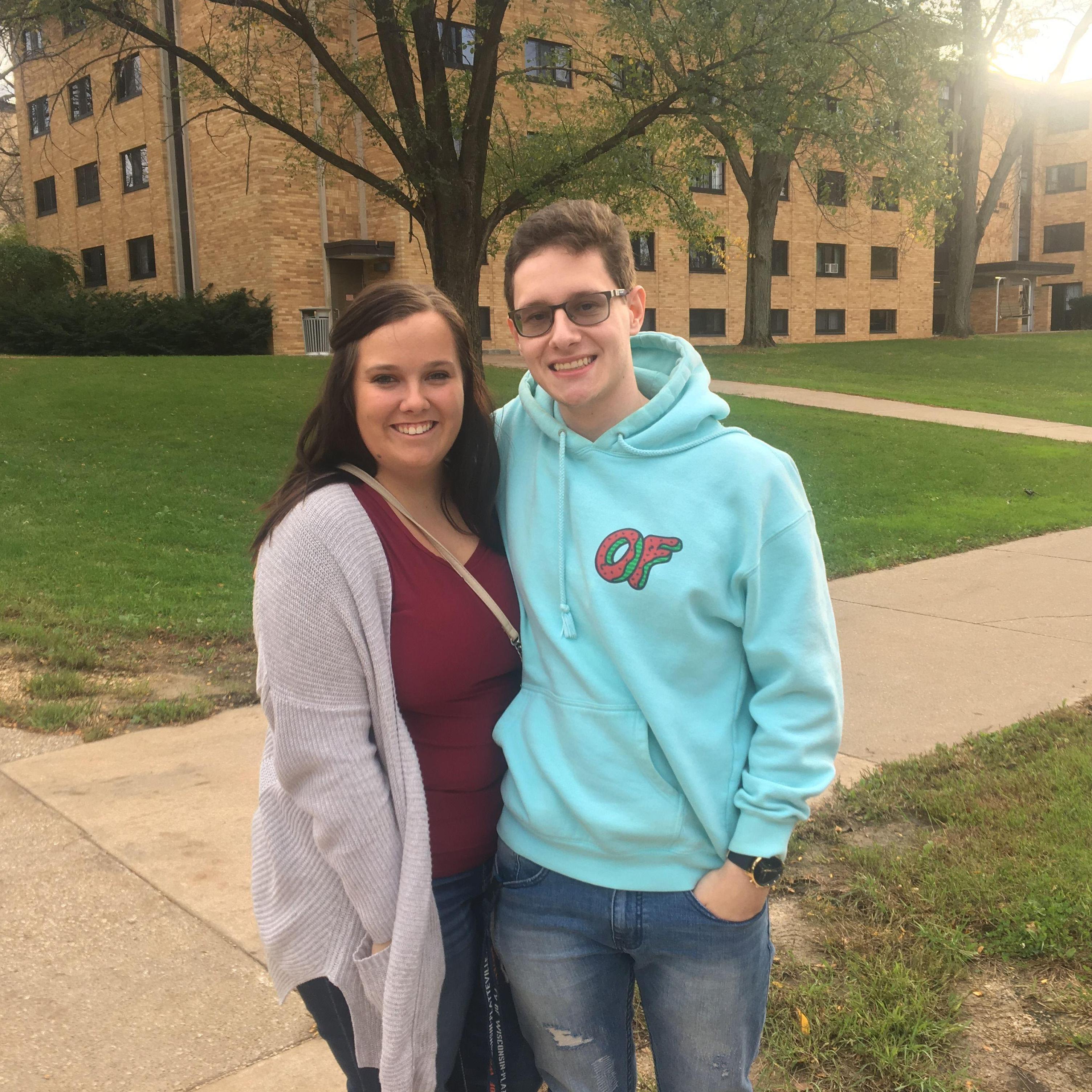Kayla's first "feed the college kids day". Her and Karl's mom had no idea they would be meeting for the first time this day. Surprise!