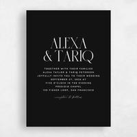 Black Wedding Invitation - Seibel Type
