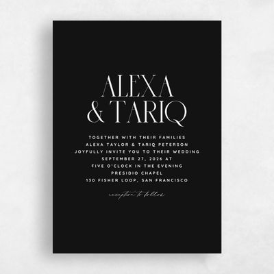 Multi-Colored Wedding Invitation - Seibel Type