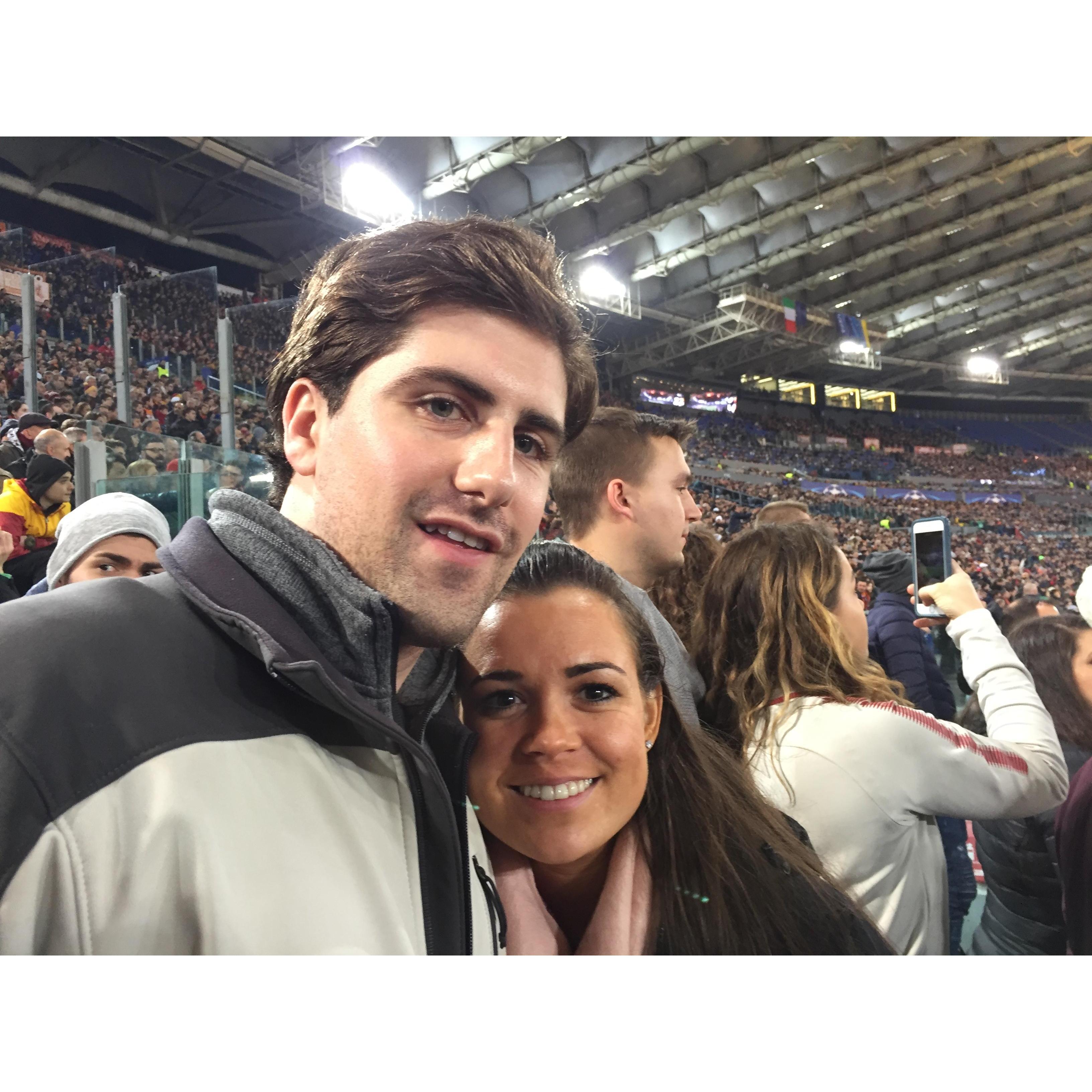 Roma vs. Shakhtar.
1-0.  Roma won!