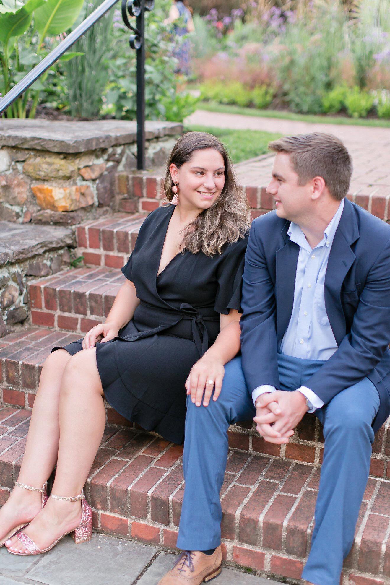 The way we look at each other 🥰 Photo was apart of our engagement session in Longwood Gardens in July of 2019.
