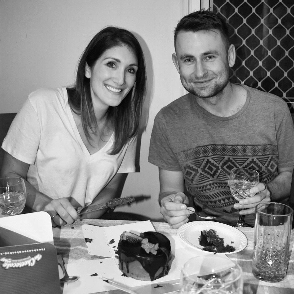 Celebrating our engagement with Vinnie's family
