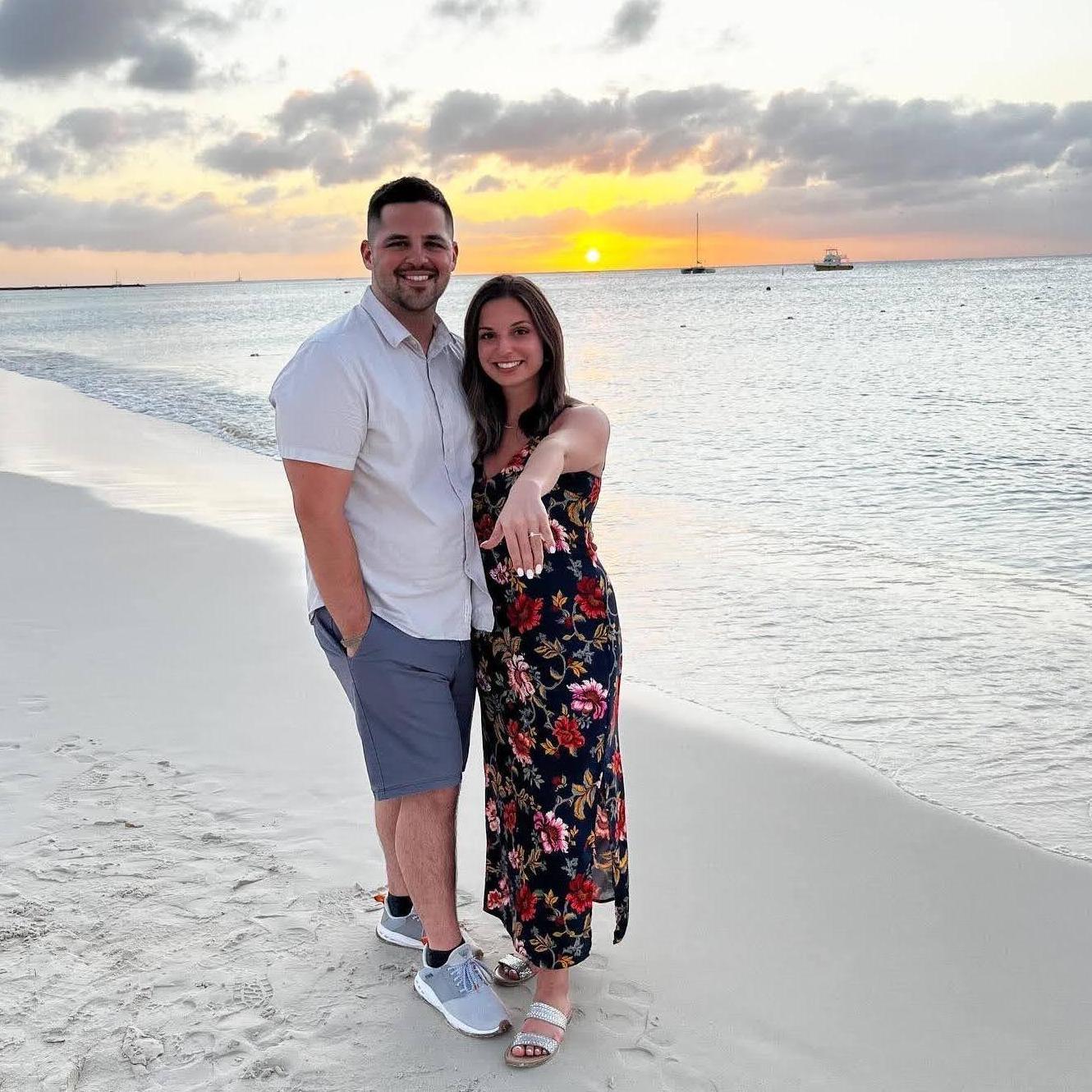 When we got engaged in Aruba!